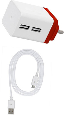 DAKRON Wall Charger Accessory Combo for Samsung Galaxy A7(White)
