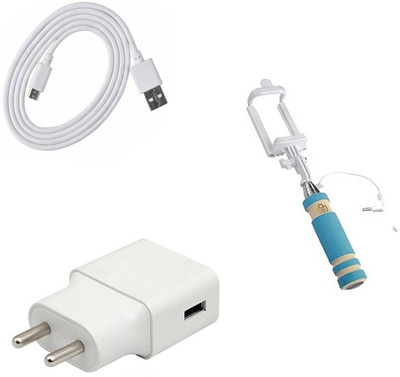 DAKRON Wall Charger Accessory Combo for Xiaomi Redmi 6 Pro(White)