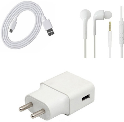 DAKRON Wall Charger Accessory Combo for Xiaomi Redmi 6 Pro(White)