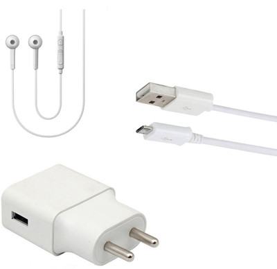 DAKRON Wall Charger Accessory Combo for Samsung Galaxy J6 Plus(White)