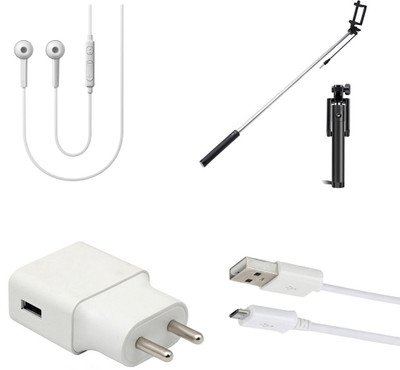 DAKRON Wall Charger Accessory Combo for Samsung Galaxy J6 Plus(White)
