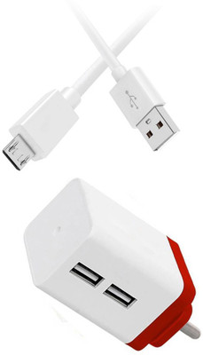 DAKRON Wall Charger Accessory Combo for OPPO A3s(White)