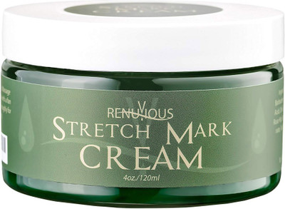 Renuvious Stretch Mark Cream ~ 4oz Jar ~ Best Cream for the Removal and Prevention of Stretch Marks and Scars or Striae Gravidarum Due to Pregnancy ~ Made in the USA(120 ml)