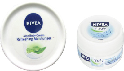 

Nivea ALOE BODY CREAM REFRESHING MOISTURISER 200 ML +SOFT CREME 100ML(200 ml)