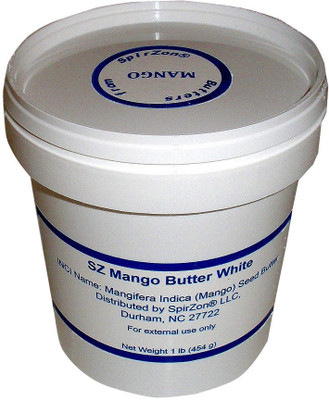 

SpirZon LLC Mango Butter White Raw, 1 Lb(443 ml)