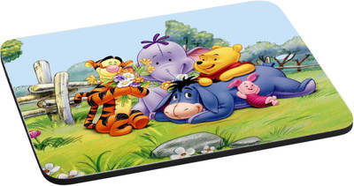 

ANNI69 Pooh And His Friends With High Quality Print Best for All Type Of Users of Mouse Of Optical And Laser, Non Slippery Base Mouse Pad Mousepad(Multicolor)