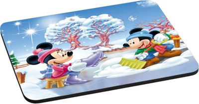 

ANNI69 Minnie And Micky Clearing ice from their House Yard With High Quality Non Slippery base And Glossy Print Mouse pad Best fro Gamers, Graphic Designer, And Every One With Mouse Optical And Laser Mouse Pad Mousepad(Multicolor)