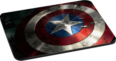 

ANNI69 captain America Shield With High Quality Non Slippery base And Glossy Print Mouse pad Best fro Gamers, Graphic Designer, And Every One With Mouse Optical And Laser Mouse Pad Mousepad(Multicolor)