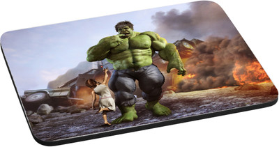 

ANNI69 Hulk watching Little Girl with Surprise With High Quality Non Slippery base And Glossy Print Mouse pad Best fro Gamers, Graphic Designer, And Every One With Mouse Optical And Laser Mouse Pad Mousepad(Multicolor)
