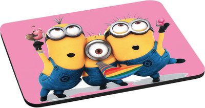 

ANNI69 Minion Partying With Pink BG With High Quality Non Slippery base And Glossy Print Mouse pad Best fro Gamers, Graphic Designer, And Every One With Mouse Optical And Laser Mouse Pad Mousepad(Multicolor)