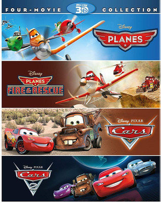

Cars, Cars 2, Planes and Planes Fire and Rescue blu-ray , region free(Blu-ray English)