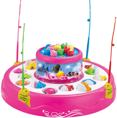 

Nightstar Round Fish catching game toy(Pink)
