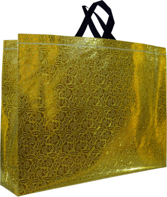 

Pac-king Printed Party Bag(Gold, Pack of 5)