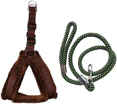 

Skora High Quality Nylon Brown fur 1 Inch , Harness & Leash rope for  breed dog(Chest Size : 26-30 inch) Dog Harness & Leash(, brown