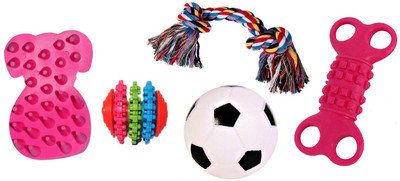 

JAINSONS PET PRODUCTS Dog & Puppy Multi Color Ball Cotton Chew Toy, Rubber Toy For Dog