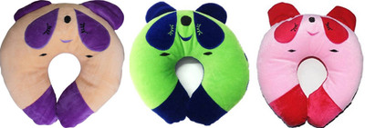 

EasyShop Panda _Cartoon Neck Support baby Pillow for Children,made with best quality fabric with good looking Donut Pillow Pack of 3(Green, Purple, Pink)