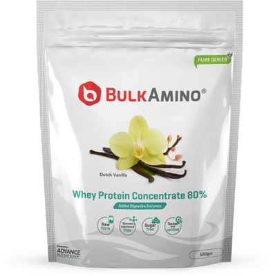 

Advance Nutratech BulkAmino Whey Protein Concentrate 80% Whey Protein(500 g, Dutch Vanilla)