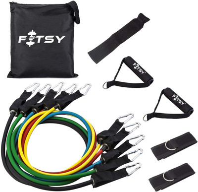 

FITSY 9 Pcs Resistance Bands Set Resistance Tube(Multicolor)