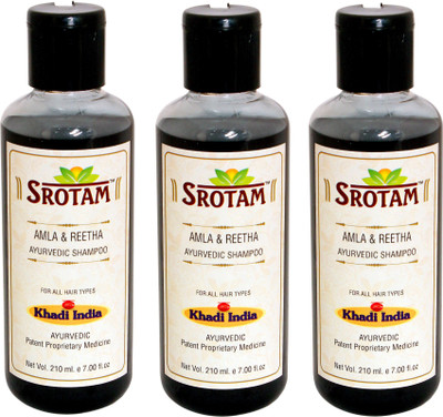 

Srotam Amla & Reetha Shampoo ( Set of 3 Bottles )(630 ml)