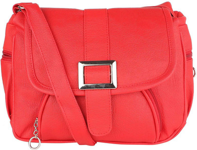 

Sleema Fashion Women Evening/Party, Casual, Formal, Sports Red PU Sling Bag