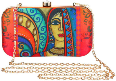 

All Things Sundar Women Casual Multicolor Satin Sling Bag