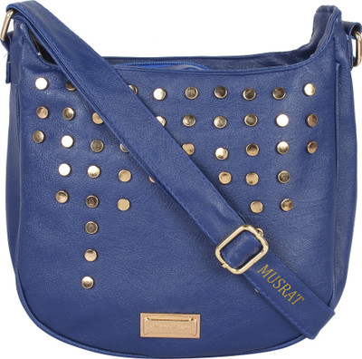 

MUSRAT Women Casual Blue PU Sling Bag