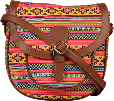 

All Things Sundar Women Casual Multicolor Cotton Sling Bag