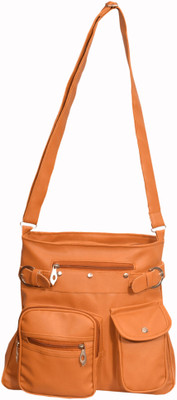 

ozzy Women Casual Tan PU Sling Bag