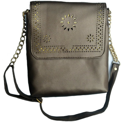 

AVS Women Casual Grey PU Sling Bag