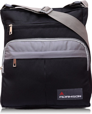 Adamson Men Casual Black Polyester Messenger Bag