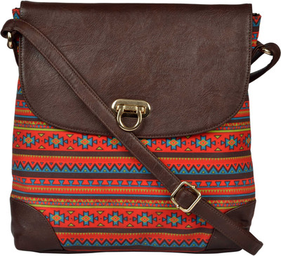 

All Things Sundar Women Casual Multicolor Cotton Sling Bag