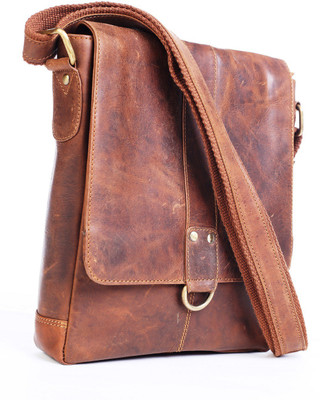 

Modello Crafts Men & Women Casual Brown Genuine Leather Sling Bag