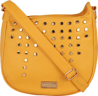 

MUSRAT Women Casual Yellow PU Sling Bag
