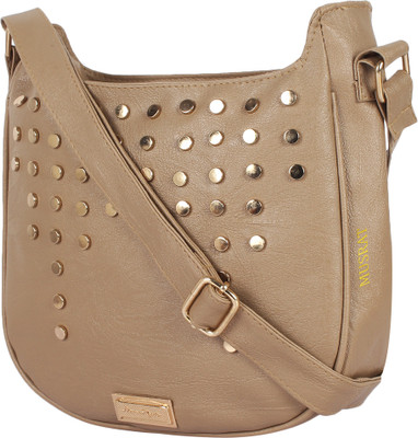 

MUSRAT Women Casual Beige PU Sling Bag