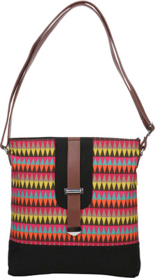 

All Things Sundar Women Casual Multicolor Cotton Sling Bag