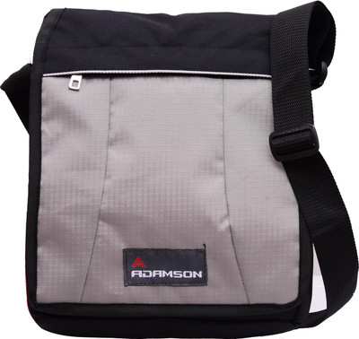 

Adamson Men Casual Grey, Black Polyester Sling Bag, Black;grey
