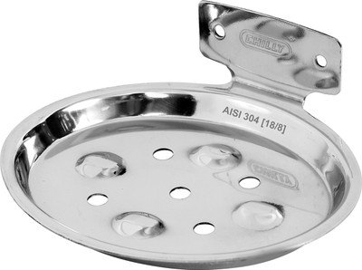 

Chilly Wall Mounted Soap Dish Oval SS 304 (18/8) for Bathroom and Wash Basin (Gloss Finish)(Silver)