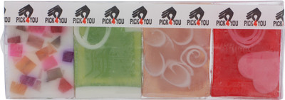 

Pick4you HUE-ROSTER-SPIRAL-LOVE4U Glycerine Based Homemade Skin Friendly Fragranced Designer Soap set of 4(400 g, Pack of 4)