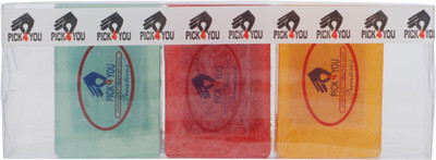

Pick4you ALOE-ROSE-ORANGE Glycerine Based Herbal Homemade Skin Friendly Fragranced Soap set of 3(300 g, Pack of 3)