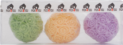 

Pick4you ROSE BUNCH Glycerine Based Homemade Skin Friendly Fragranced Designer Soap set of 3(300 g, Pack of 3)