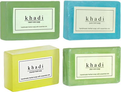 

Khadi Herbal Handmade Soap Combo-3 Pack of 4(500 g, Pack of 4)