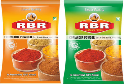 

RBR Premium Mix Spices-Turmeric(Haldi), Coriander(Dhaniya) 400g Each, (800g)(2 x 400 g)