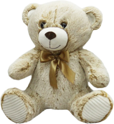 

My Baby Excels Teddy Bear Plush with Satin Bow- Brown 25cm - 25 cm(Brown)