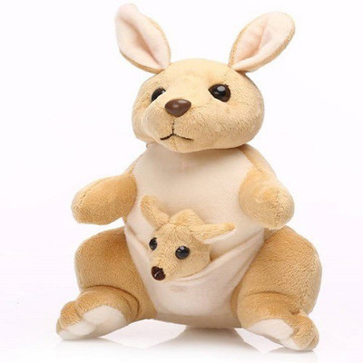FABBUD kangroo and baby - 30 cm(Brown)
