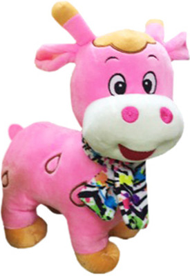 

My Baby Excels Pink Cow Plush with Printed Scarf 25cm - 25 cm(Pink)