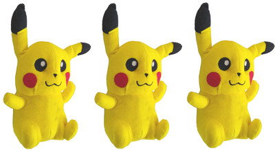 

ReneReit Collection, Character Plus Stuffed Soft Toys Gift, Pokemon Pikachu Yellow (Set of 3) - 25 cm(Yellow)