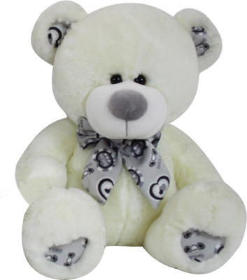 

My Baby Excels Bear Plush with Printed Scarf - White 34cm - 34 cm(White)