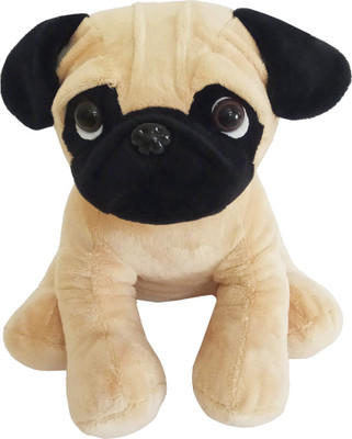 

My Baby Excels Sitting Pug Dog Plush - Brown 25cm - 25 cm(Brown)