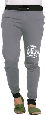 WellFitLook Printed Men Grey Track Pants