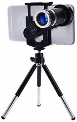 

TSV Mini Tripod with Flexible Legs Universal Mobile Camera Lens with Tripod & Holder | 8X Optical Zoom Tripod Kit(Black, Supports Up to 1500)